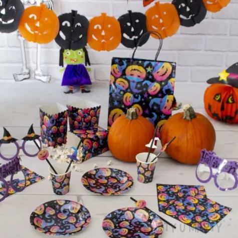 okulary party halloween fioletowe partypal 3 szt