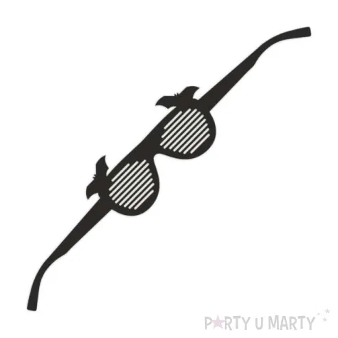okulary party halloween nietoperze papierowe 6 szt