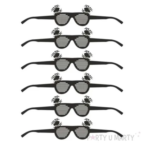 okulary party halloween pajaki papierowe 6 szt
