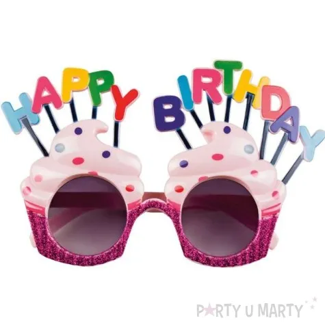 okulary party happy birthday babeczki boland