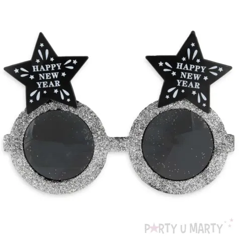 okulary party happy new year nowy rok gwiazdki srebrny partypal