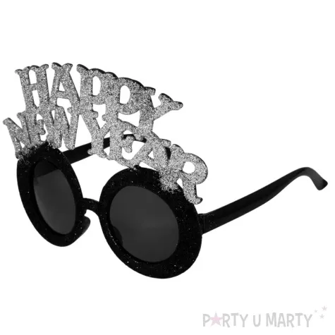 okulary party happy new year nowy rok srebrny partypal