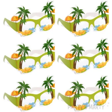 okulary party hawajskie palmy stoklasa 6 szt