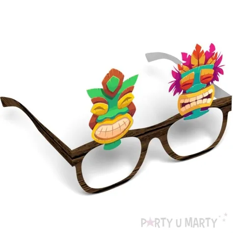 okulary party hawajskie totemy tiki 6 szt