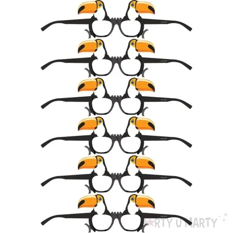 okulary party hawajskie tukany 6 szt