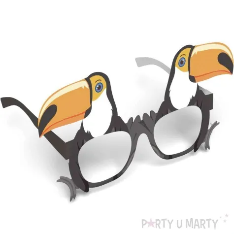 okulary party hawajskie tukany 6 szt