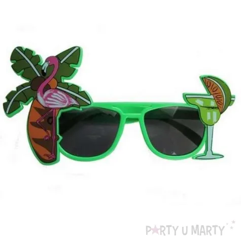 okulary party hawajskie z pelikanem