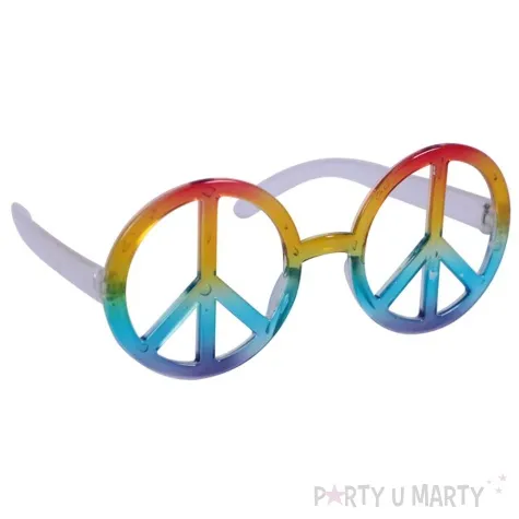 okulary party hipis pacyfki teczowe fyasa