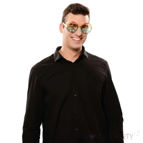 okulary party hipis pacyfki teczowe fyasa