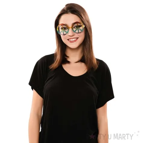 okulary party hipis pacyfki teczowe fyasa