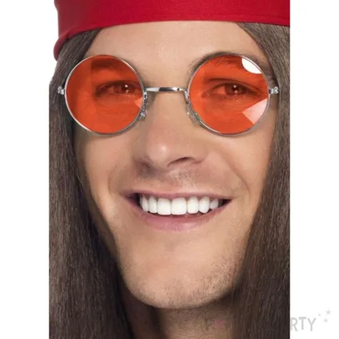 okulary party hipis w pomaranczowych smiffys rozm uniwersalny