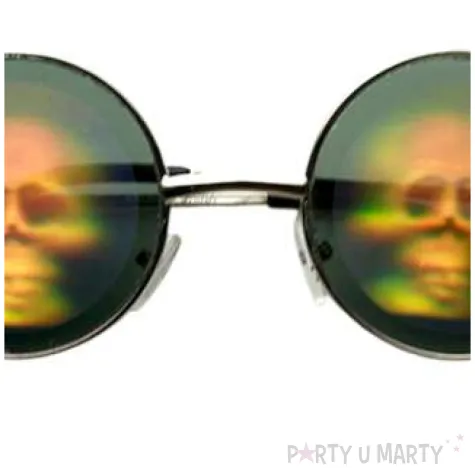 okulary party holograficzne czaszki 3d smiffys
