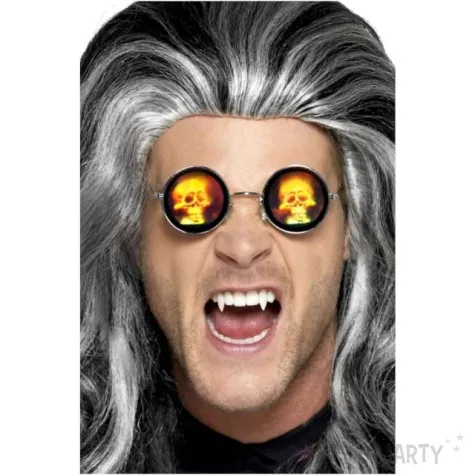 okulary party holograficzne czaszki 3d smiffys