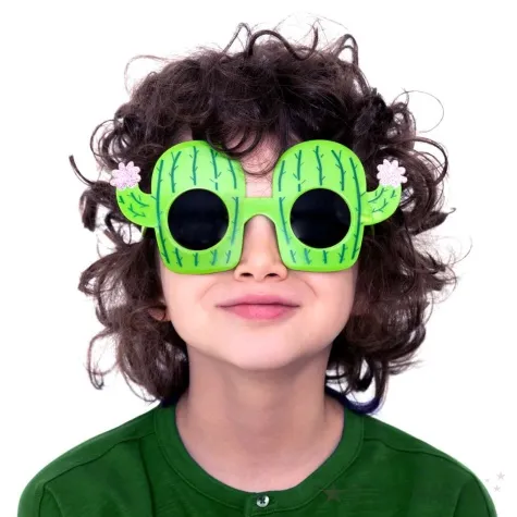 okulary party kaktusy zlote partypal