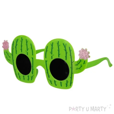 okulary party kaktusy zlote partypal