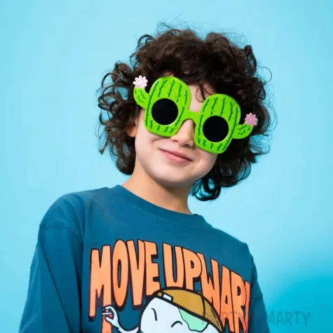 okulary party kaktusy zlote partypal