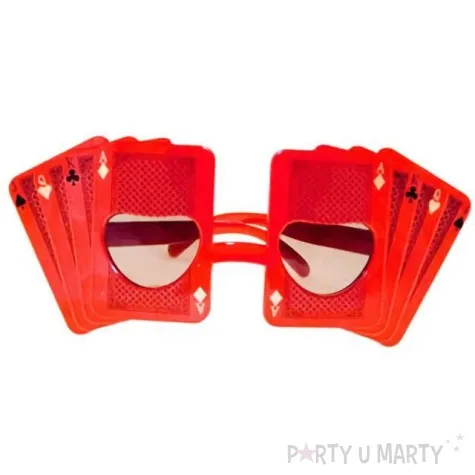 okulary party karty czerwone tamipol