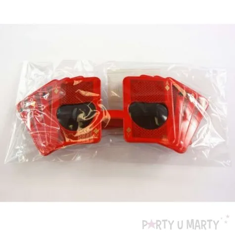 okulary party karty czerwone tamipol