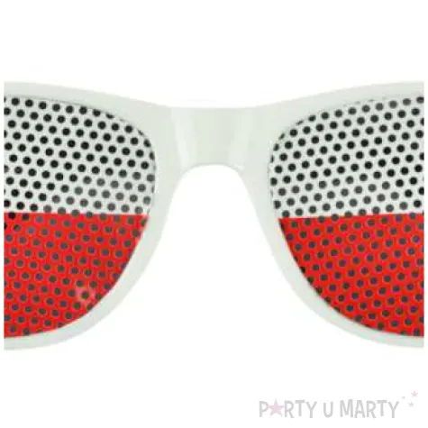 okulary party kibic bialo czerwoni arpex