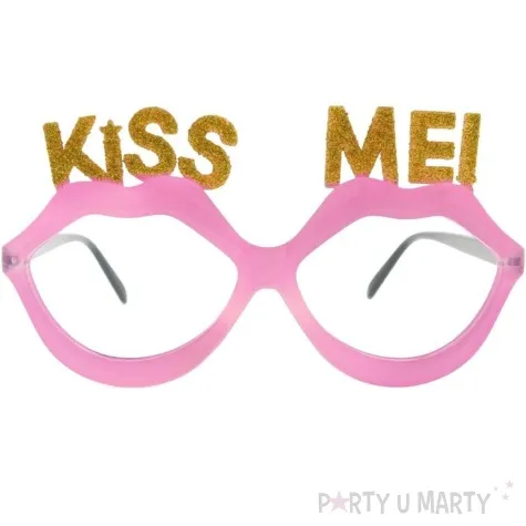 okulary party kiss me usta rozowy godan