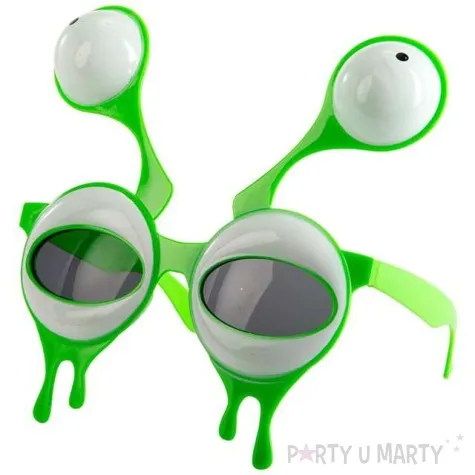 okulary party kosmita obcy zielony carnival toys