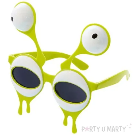 okulary party kosmita obcy zielony widmann