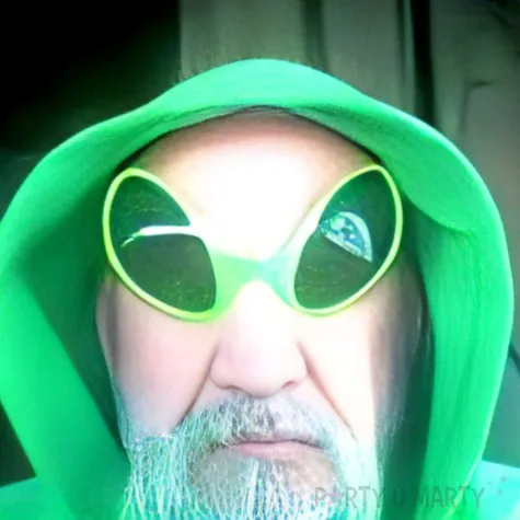 okulary party kosmita zielony partypal