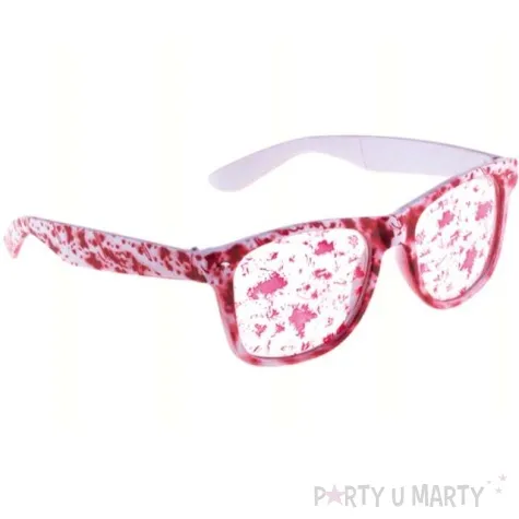 okulary party krwawe rozbryzgi halloween funnyfashion