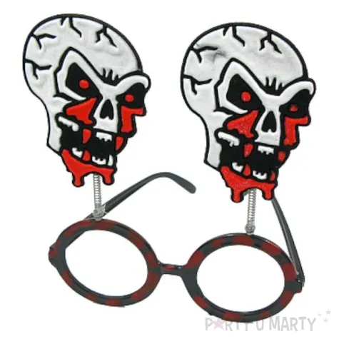 okulary party krwawy znak czaszki