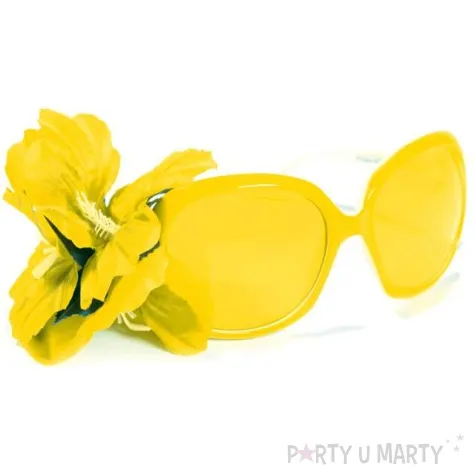 okulary party kwiatek zolte folat