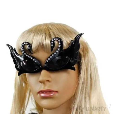 okulary party labedzie czarne