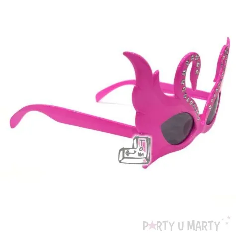 okulary party labedzie rozowe