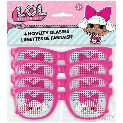 okulary party lol surprise rozowe unique 4 szt