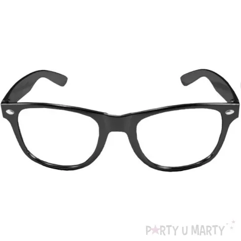 okulary party metaliczne czarne folat