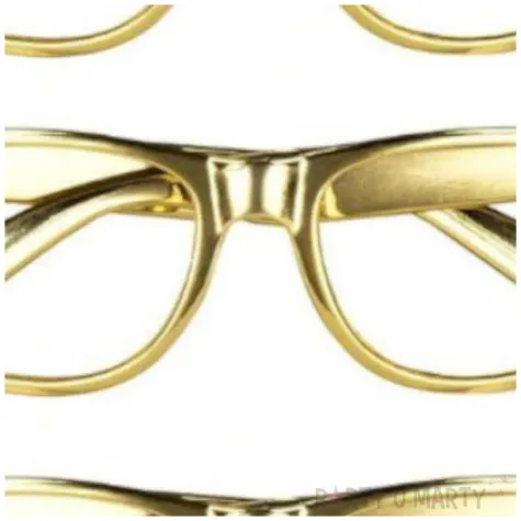 okulary party metaliczne zlote boland 3 szt