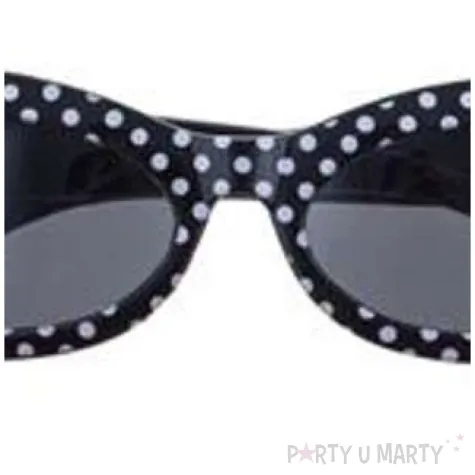 okulary party modne groszki czarne funny fashion