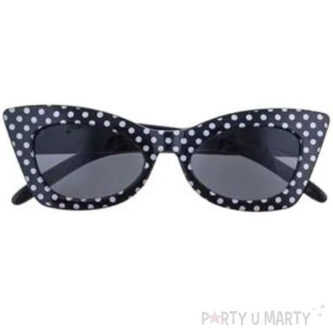 okulary party modne groszki czarne funny fashion