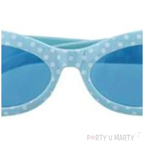 okulary party modne groszki niebieskie funny fashion