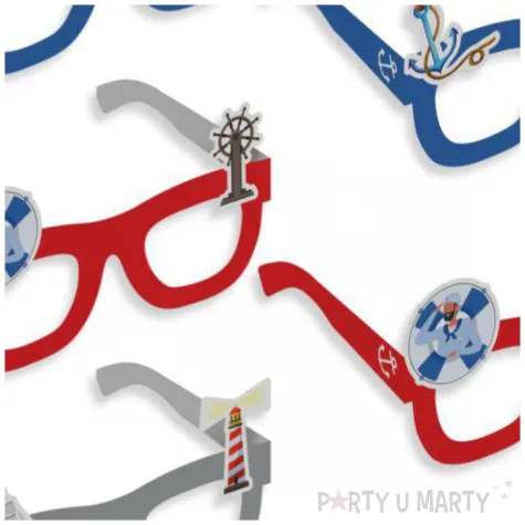 okulary party morska przygoda papierowe 6 szt