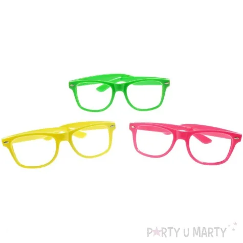okulary party neonowe zolty arpex