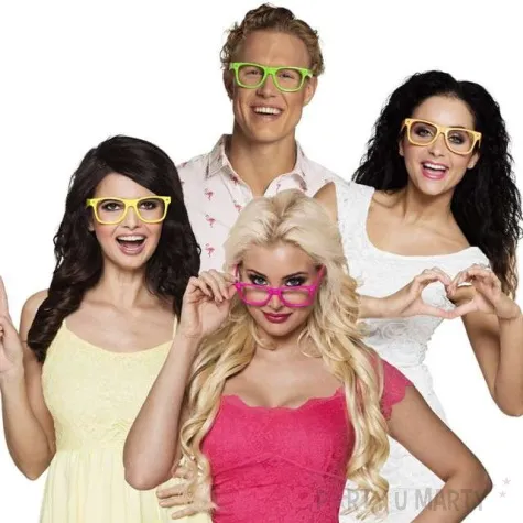 okulary party neonowy komplet boland 4 szt