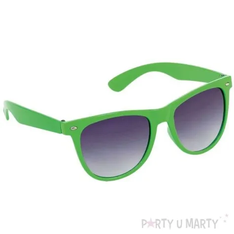 okulary party nerd zielony amscan