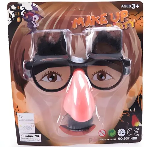 okulary party nos z czarnym wasem tropic