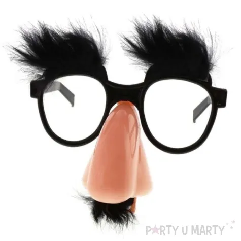 okulary party nos z czarnym wasem tropic