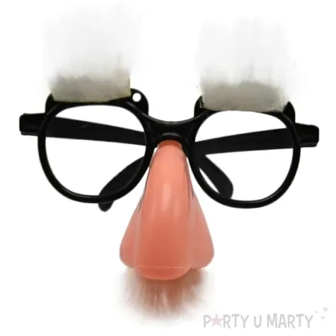 okulary party nos z siwym wasem tropic