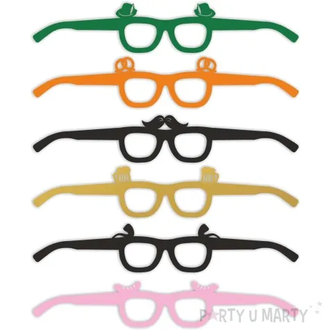 okulary party oktoberfest piwna biesiada 6 szt