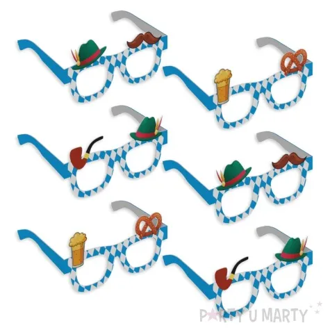 okulary party oktoberfest po bawarsku 6 szt