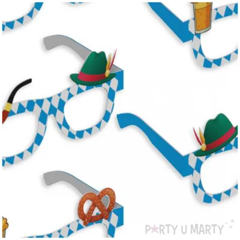 okulary party oktoberfest po bawarsku 6 szt