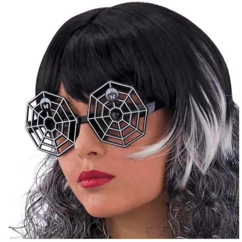 okulary party pajeczyna czarne carnival toys