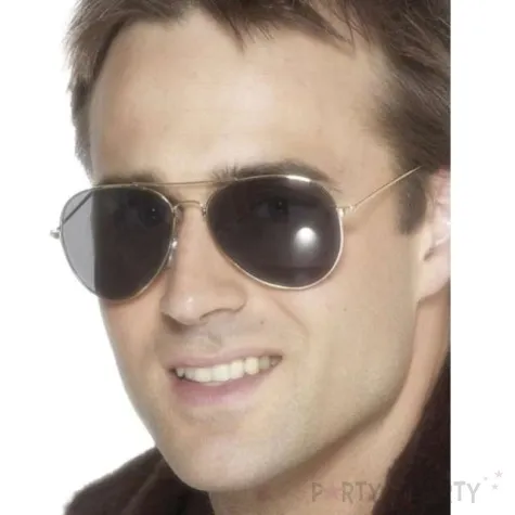 okulary party pilotki czarno brazowe smiffys